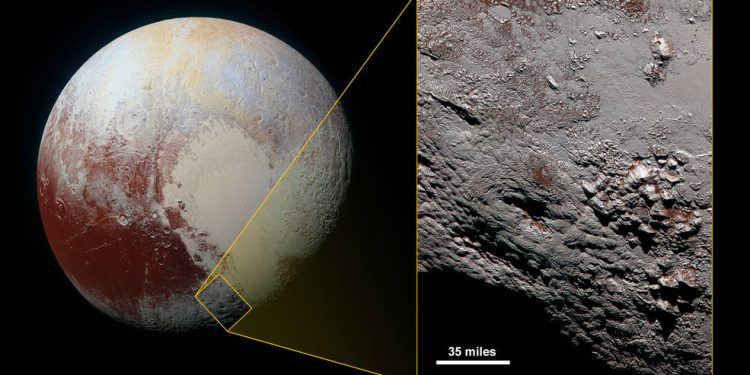 Върховете на Плутон са вулкани от лед